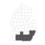 American Office Solutions map of Michigan A map of Michigan displaying the area covered by American Office Solutions