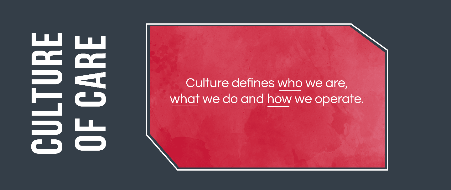 Culture defines who we are, what we do, and how we operate.